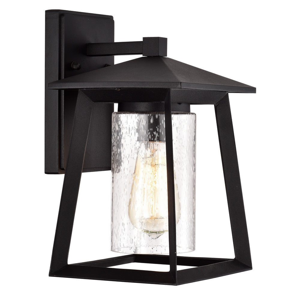 Chloe Lighting Russell Transitional 1 Light Textured Black Outdoor Wall Sconce 11" Height