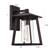 Chloe Lighting Russell Transitional 1 Light Oil Rubbed Bronze Outdoor Wall Sconce 11’’ Height CHL-CH2S214RB11-OD1