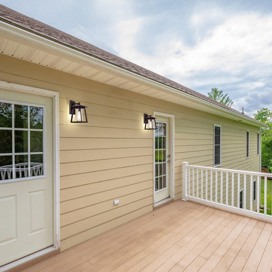 Chloe Lighting Russell Transitional 1 Light Oil Rubbed Bronze Outdoor Wall Sconce 11" Height