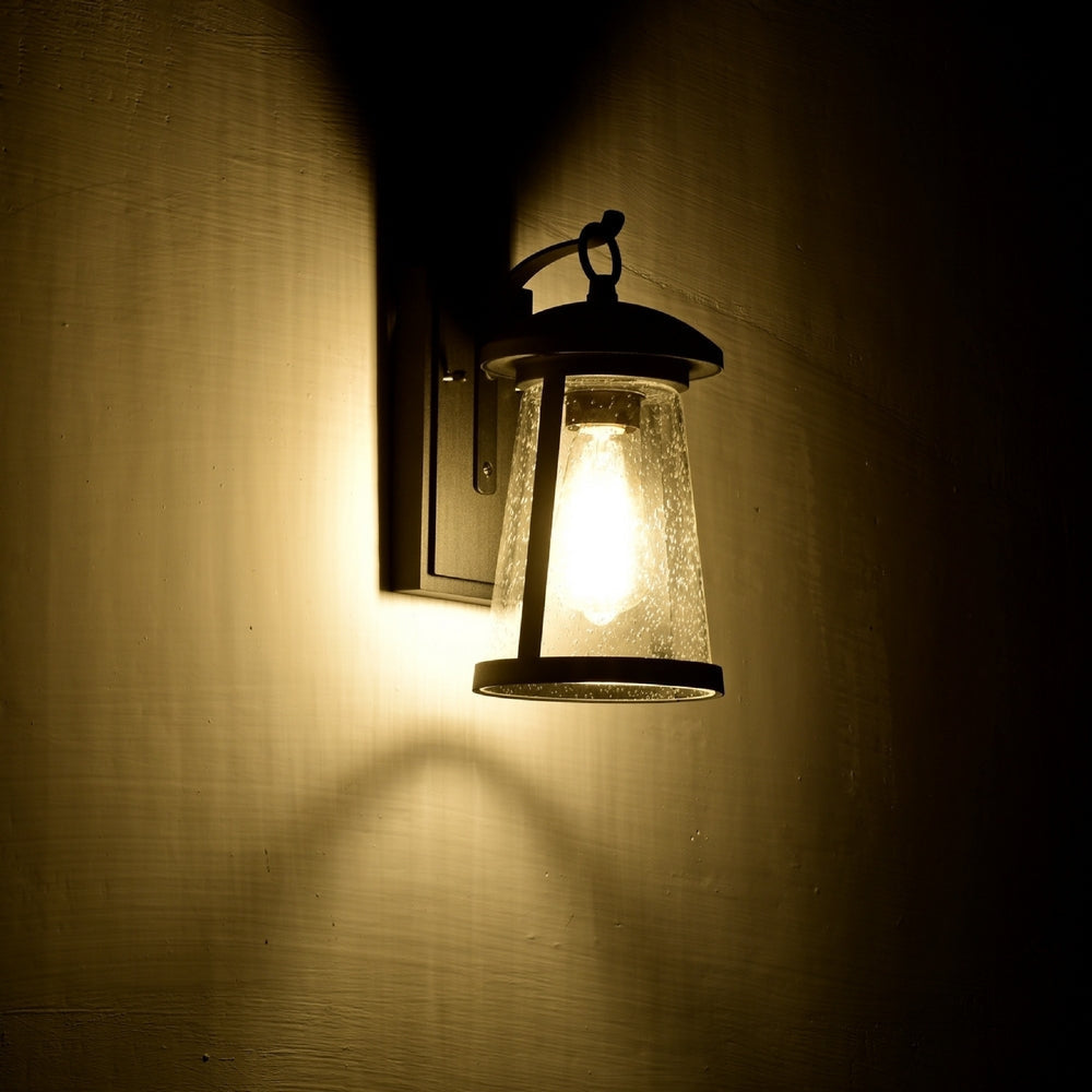 CHLOE Lighting FREYA Transitional 1 Light Textured Black Outdoor Wall Sconce 11’’ Height CHL-CH2S215BK11-OD1