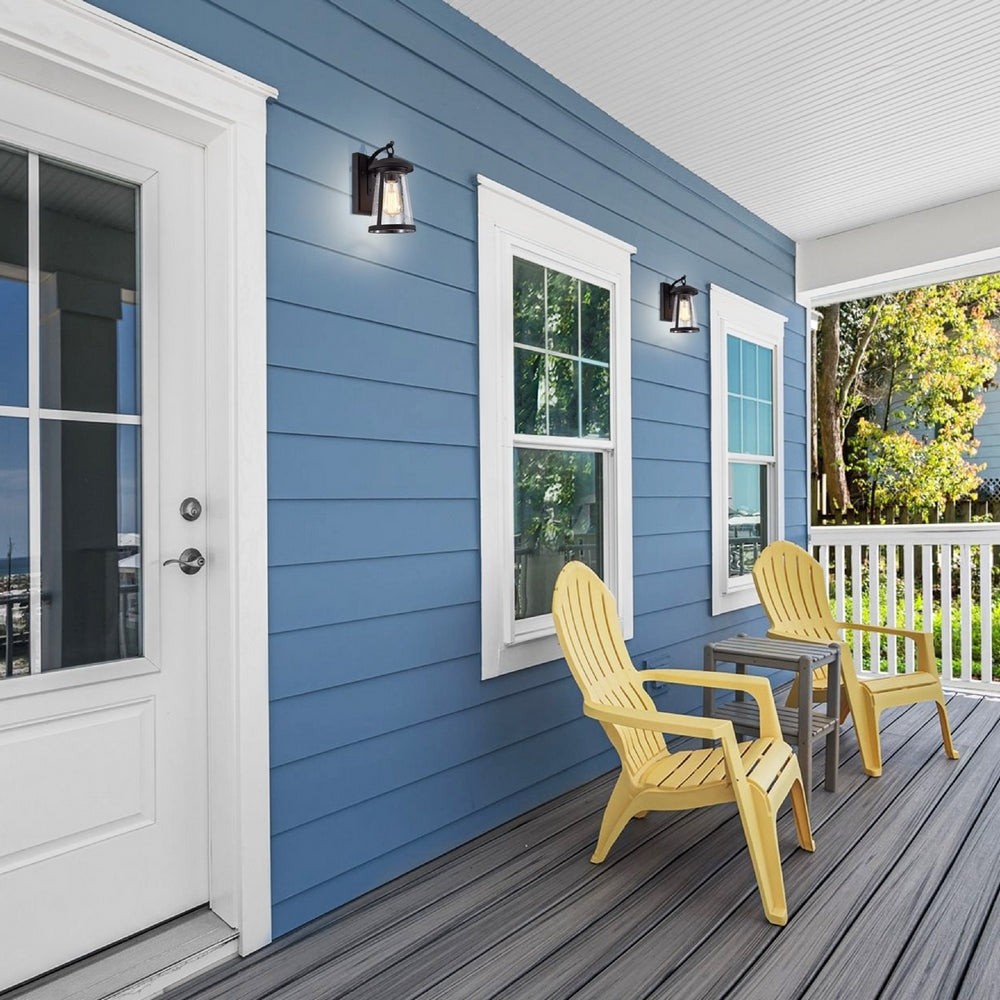 CHLOE Lighting FREYA Transitional 1 Light Textured Black Outdoor Wall Sconce 11’’ Height CHL-CH2S215BK11-OD1