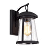 CHLOE Lighting FREYA Transitional 1 Light Textured Black Outdoor Wall Sconce 12’’ Height CHL-CH2S215BK12-OD1