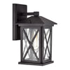 Chloe Lighting Vincent Transitional 1 Light Textured Black Outdoor Wall Sconce 12’’ Height CHL-CH2S217BK12-OD1