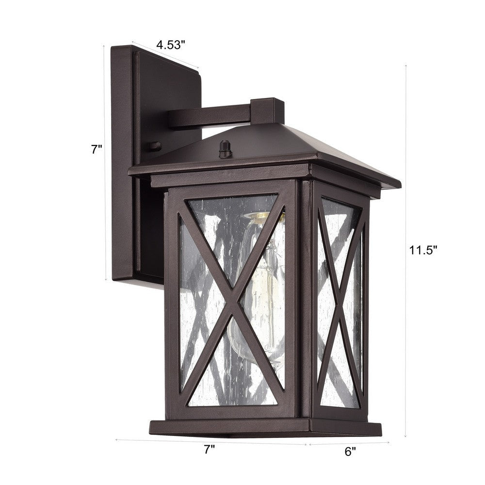 Chloe Lighting Vincent Transitional 1 Light Oil Rubbed Bronze Outdoor Wall Sconce 12’’ Height CHL-CH2S217RB12-OD1