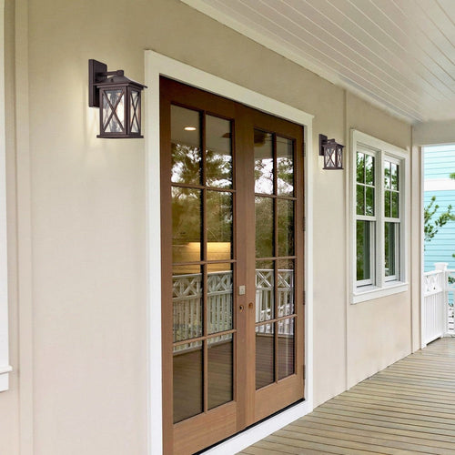 Chloe Lighting Vincent Transitional 1 Light Oil Rubbed Bronze Outdoor Wall Sconce 12" Height