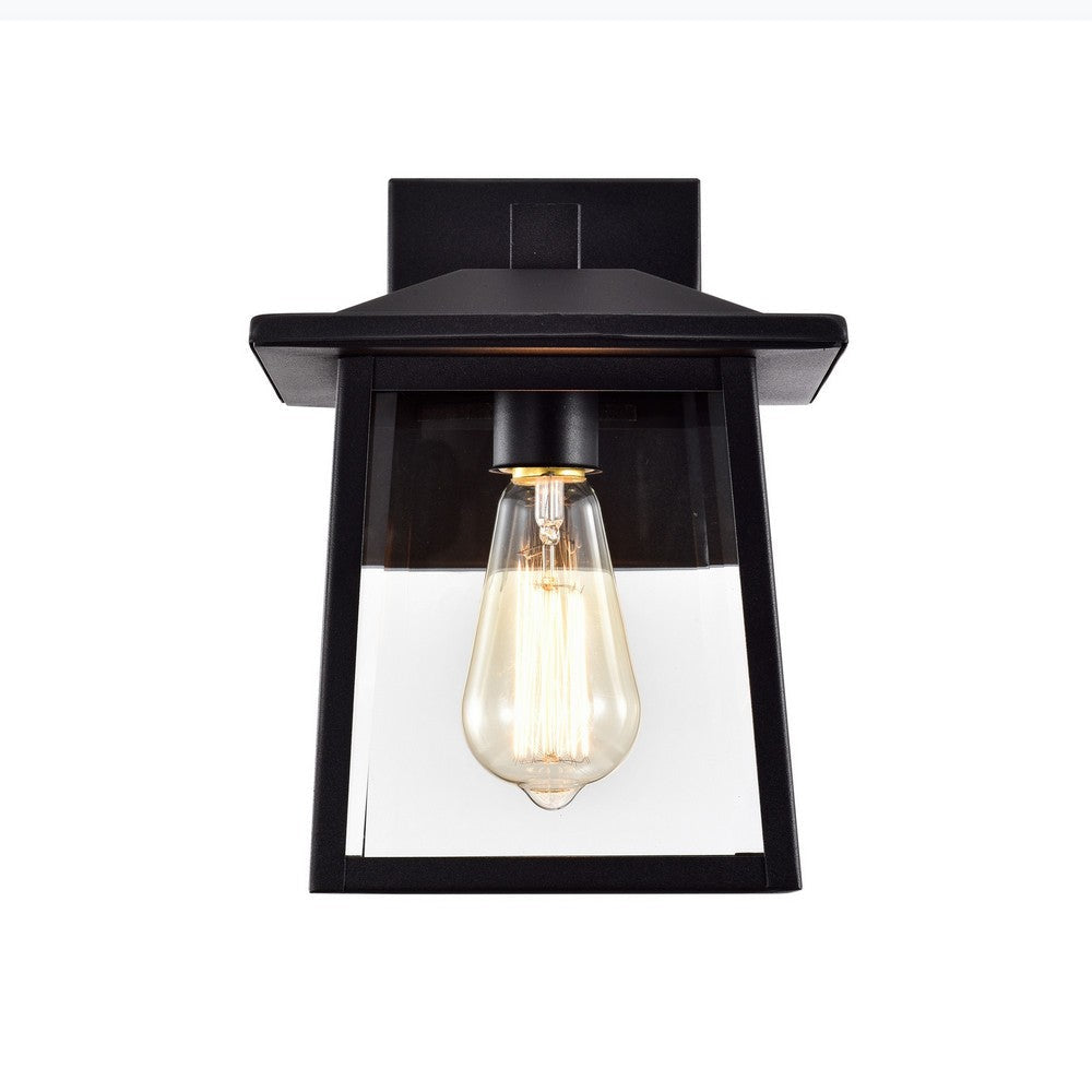 Chloe Lighting Orly Transitional 1 Light Textured Black Outdoor Wall Sconce 11’’ Height CHL-CH2S220BK11-OD1