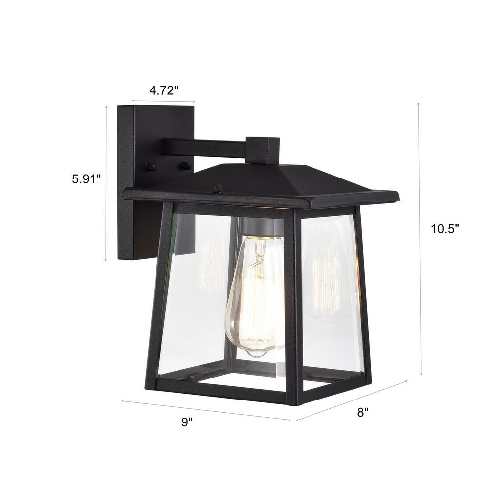 Chloe Lighting Orly Transitional 1 Light Textured Black Outdoor Wall Sconce 11’’ Height CHL-CH2S220BK11-OD1
