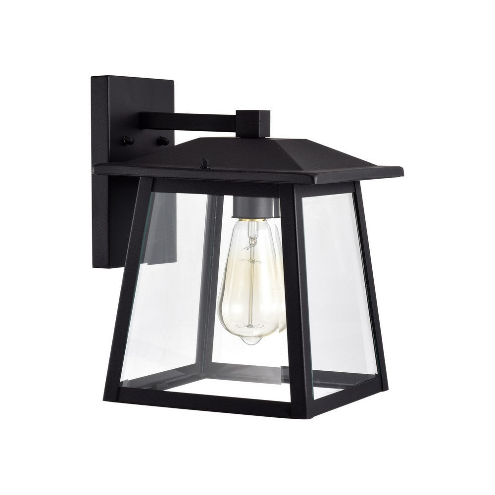 Chloe Lighting Orly Transitional 1 Light Textured Black Outdoor Wall Sconce 12’’ Height CHL-CH2S220BK12-OD1