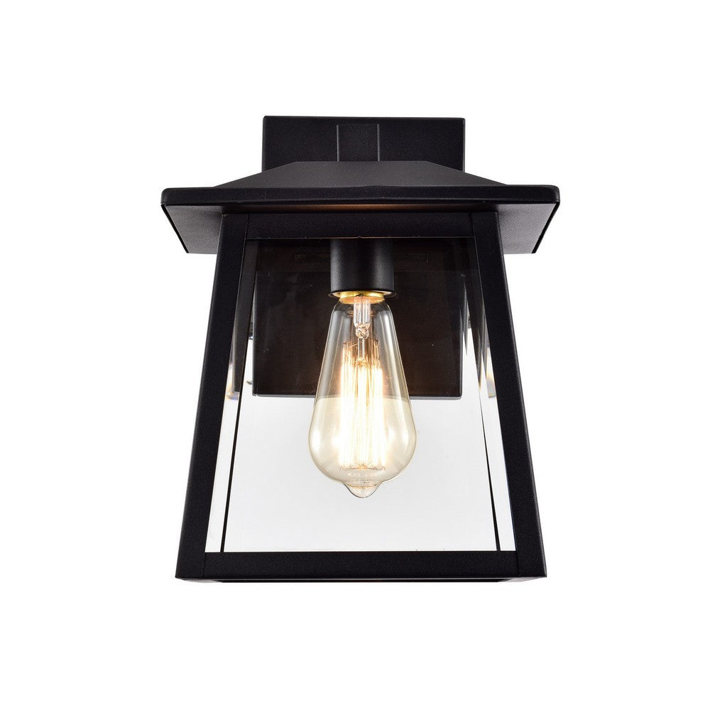 Chloe Lighting Orly Transitional 1 Light Textured Black Outdoor Wall Sconce 12’’ Height CHL-CH2S220BK12-OD1