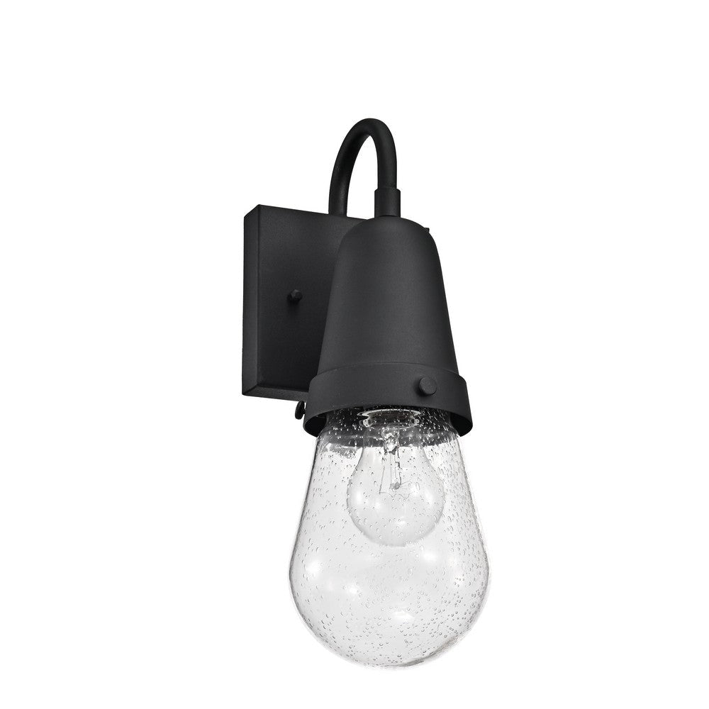 Lighting JEFFREE Transitional 1 Light Textured Black Outdoor Wall Sconce 13’’ Height CHL-CH2S297BK13-OD1