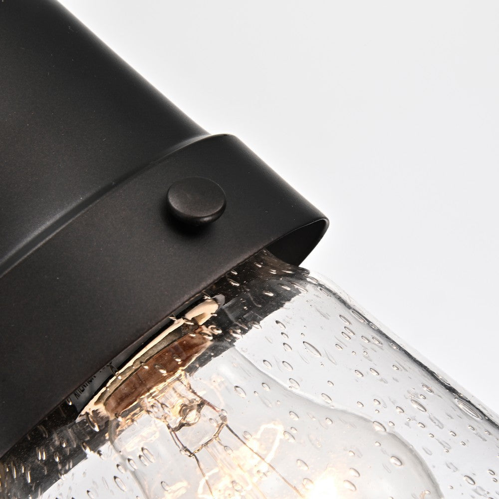 Lighting JEFFREE Transitional 1 Light Rubbed Bronze Outdoor Wall Sconce 13’’ Height CHL-CH2S297RB13-OD1