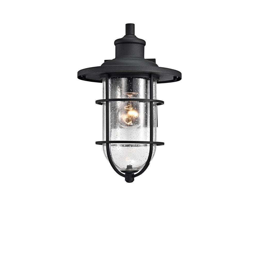 Lighting MARKUS Transitional 1 Light Textured Black Outdoor Wall Sconce 14’’ Height CHL-CH2S298BK14-OD1