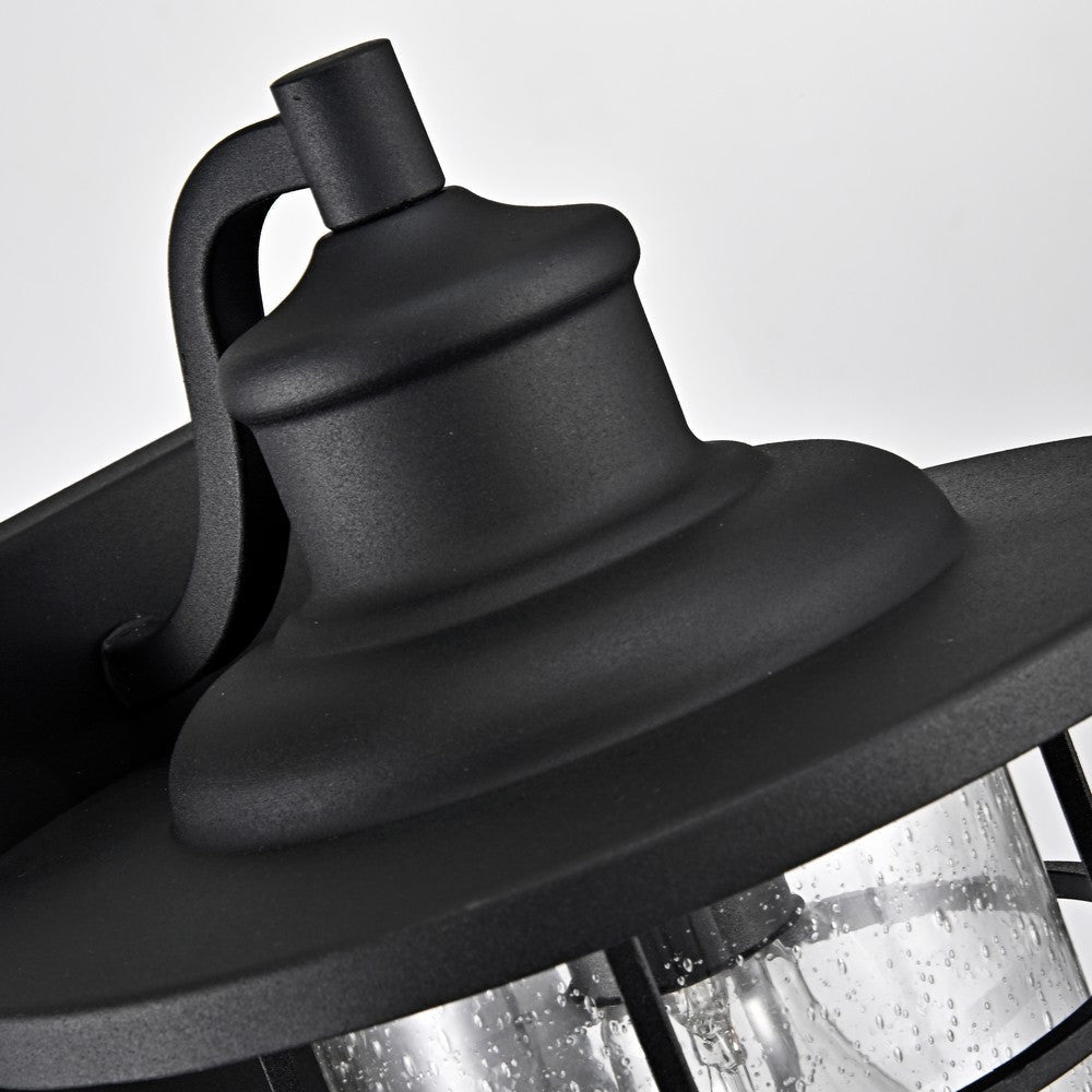 Lighting MARKUS Transitional 1 Light Textured Black Outdoor Wall Sconce 14’’ Height CHL-CH2S298BK14-OD1