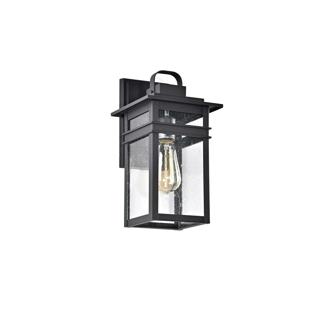 Lighting BRIAN Transitional 1 Light Textured Black Outdoor Wall Sconce 13’’ Height CHL-CH2S299BK13-OD1