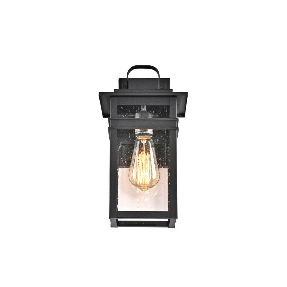Lighting BRIAN Transitional 1 Light Textured Black Outdoor Wall Sconce 13’’ Height CHL-CH2S299BK13-OD1
