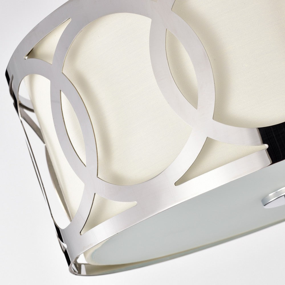 Chloe Lighting Bronx Transitional 2 Light Chrome Semi-Flush Ceiling Fixture 30’’ Wide CHL-CH2S415CM13-SF2