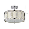 Chloe Lighting Bronx Transitional 2 Light Chrome Semi-Flush Ceiling Fixture 30’’ Wide CHL-CH2S415CM13-SF2