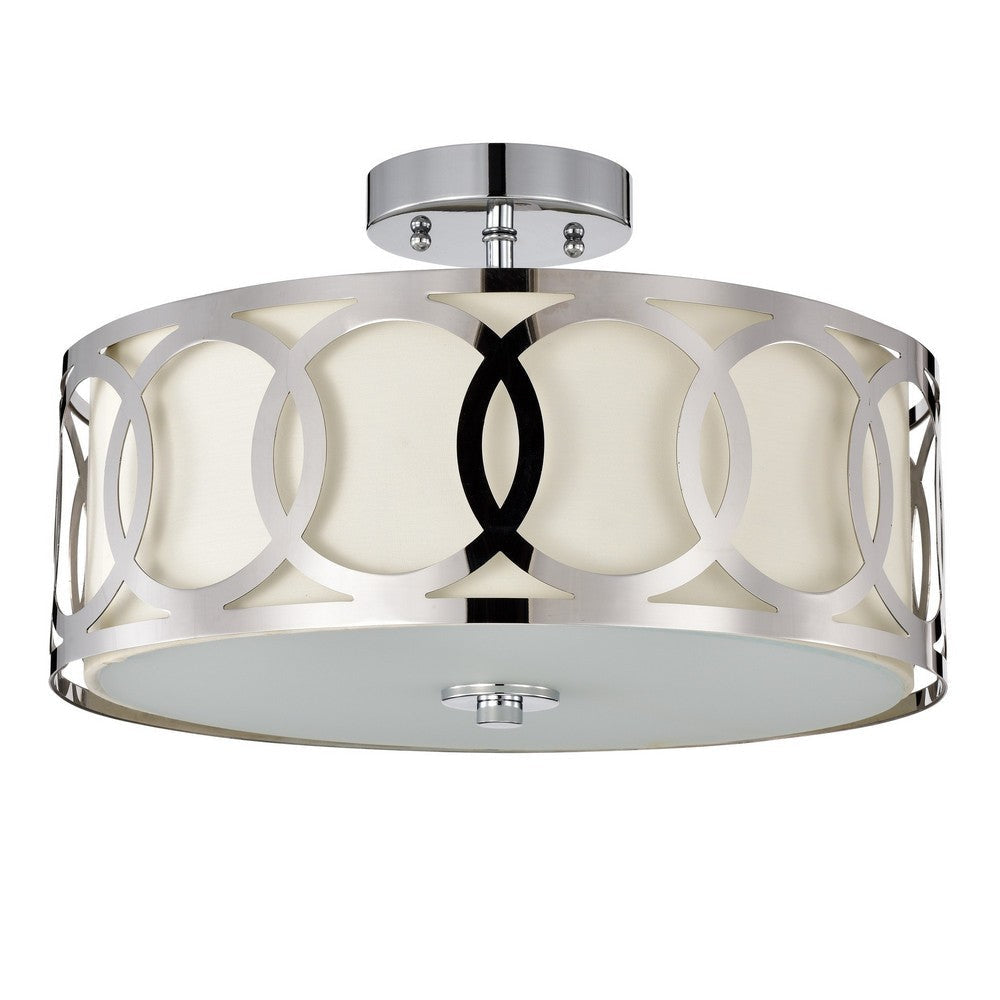 Chloe Lighting Bronx Transitional 3 Light Chrome Semi-Flush Ceiling Fixture 15’’ Wide CHL-CH2S415CM15-SF3