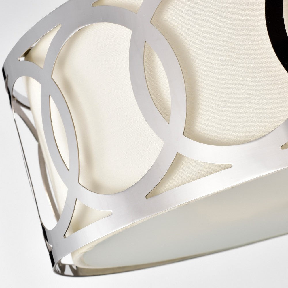 Chloe Lighting Bronx Transitional 3 Light Chrome Semi-Flush Ceiling Fixture 15’’ Wide CHL-CH2S415CM15-SF3