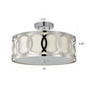 Chloe Lighting Bronx Transitional 3 Light Chrome Semi-Flush Ceiling Fixture 15’’ Wide CHL-CH2S415CM15-SF3