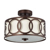 Chloe Lighting Bronx Transitional 2 Light Oil Rubbed Bronze Semi-Flush Ceiling Fixture 13’’ Wide CHL-CH2S415RB13-SF2