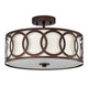 Chloe Lighting Bronx Transitional 3 Light Oil Rubbed Bronze Semi-Flush Ceiling Fixture 15’’ Wide CHL-CH2S415RB15-SF3