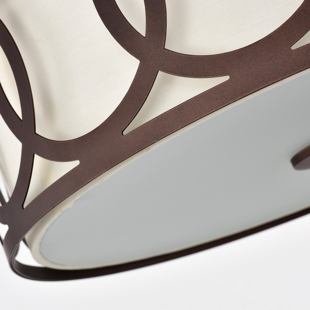 Chloe Lighting Bronx Transitional 3 Light Oil Rubbed Bronze Semi-Flush Ceiling Fixture 15’’ Wide CHL-CH2S415RB15-SF3