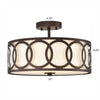 Chloe Lighting Bronx Transitional 3 Light Oil Rubbed Bronze Semi-Flush Ceiling Fixture 15’’ Wide CHL-CH2S415RB15-SF3