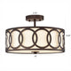 Chloe Lighting Bronx Transitional 3 Light Oil Rubbed Bronze Semi-Flush Ceiling Fixture 15’’ Wide CHL-CH2S415RB15-SF3
