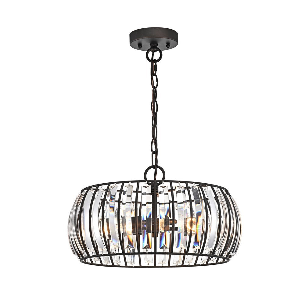 Lighting KENNEDY Transitional 3 Light Rubbed Bronze Ceiling Pendant Fixture 14’’ Width CHL-CH2S842RB16-UP3