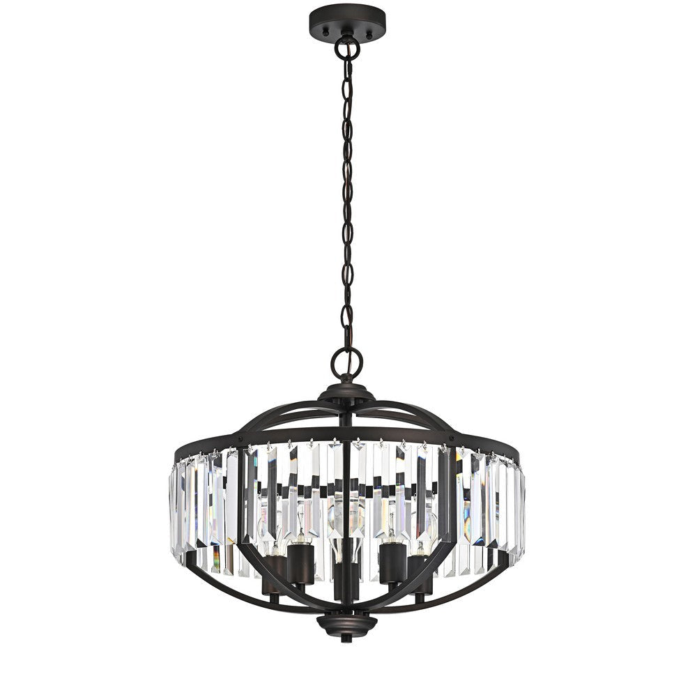 Lighting KENNA Transitional 5 Light Rubbed Bronze Ceiling Pendant Fixture 20’’ Width CHL-CH2S843RB20-UP5