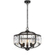 Lighting KENNA Transitional 5 Light Rubbed Bronze Ceiling Pendant Fixture 20" Width
