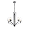 Lighting KAYLA Transitional 5 Light Chrome Chandelier Fixture 24’’ Width CHL-CH2S944CM24-UC5