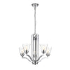 Lighting KAYLA Transitional 5 Light Chrome Chandelier Fixture 24" Width