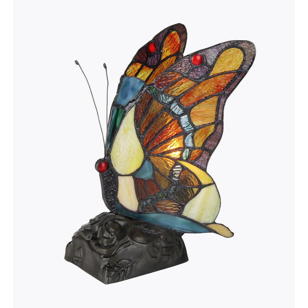 Accent Table Lamp with Butterfly Shape Design, Bronze