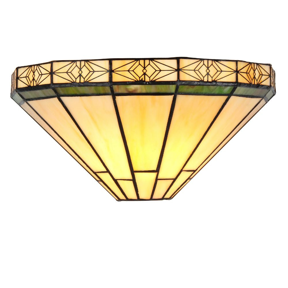 CHLOE Lighting BELLE Tiffany-style 1 Light Mission Wall Sconce 12" Wide
