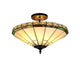 BELLE Tiffany-style 2 Light Mission Semi-flush Ceiling Fixture 16" Shade