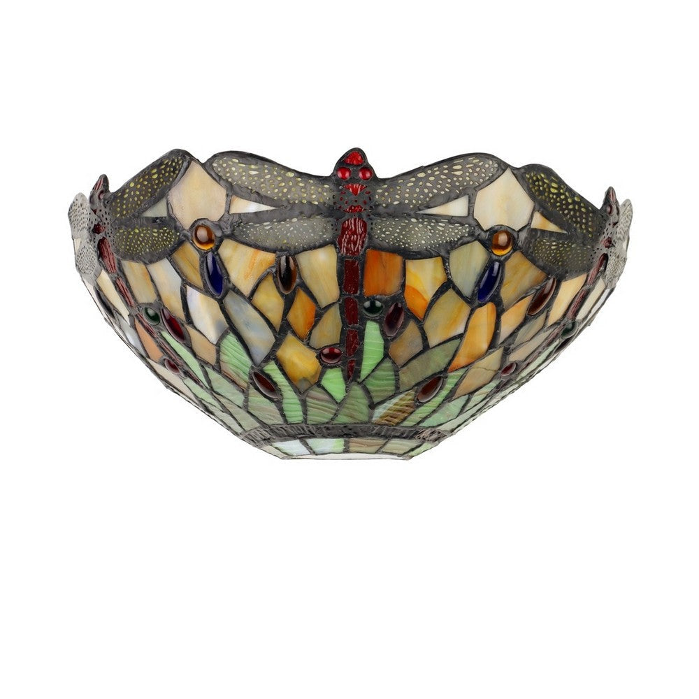 CHLOE Lighting ANISOPTERA PURITY Dragonfly-Style 1-Light Black Finish Wall Sconce 12’’ Wide CHL-CH32825DB12-WS1