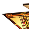 Inverted Tiffany Style Glass Ceiling Fixture Multicolor CHL-CH33291MS14-UF2