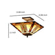 Inverted Tiffany Style Glass Ceiling Fixture Multicolor CHL-CH33291MS14-UF2