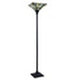 CHLOE Lighting KINSEY Tiffany-Style Blackish Bronze 1-Light Mission Torchiere Floor Lamp 14’’ Shade CHL-CH33293MS14-TF1