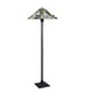 CHLOE Lighting KINSEY Tiffany-Style Blackish Bronze 2-Light Mission Floor Lamp 18’’ Shade CHL-CH33293MS18-FL2