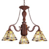 PROGRESSIVE Tiffany-style Mission 3 Light Mini Chandelier 23" Wide
