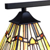 CHLOE Lighting KINSEY Mission Tiffany-style Blackish Bronze 3 Light Mini Chandelier 27’’ Wide CHL-CH33293MS27-EE3