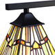 CHLOE Lighting KINSEY Mission Tiffany-style Blackish Bronze 3 Light Mini Chandelier 27’’ Wide CHL-CH33293MS27-EE3