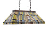 Lighting KINSEY Tiffany-style Blackish Bronze 3 light Mission Island Fixture 28’’ Wide CHL-CH33293MS28-IL3