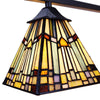 CHLOE Lighting KINSEY Mission Tiffany-style Blackish Bronze 5 Light Large Chandelier 30’’ Wide CHL-CH33293MS30-EE5