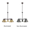 CHLOE Lighting KINSEY Mission Tiffany-style Blackish Bronze 5 Light Large Chandelier 30’’ Wide CHL-CH33293MS30-EE5