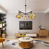 CHLOE Lighting KINSEY Mission Tiffany-style Blackish Bronze 5 Light Large Chandelier 30’’ Wide CHL-CH33293MS30-EE5