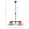 CHLOE Lighting KINSEY Mission Tiffany-style Blackish Bronze 5 Light Large Chandelier 30’’ Wide CHL-CH33293MS30-EE5